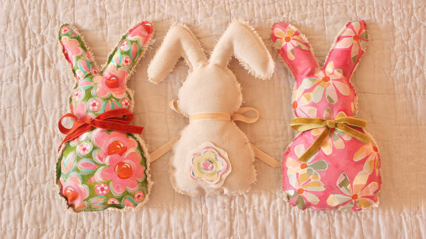 Painted Canvas Bunny