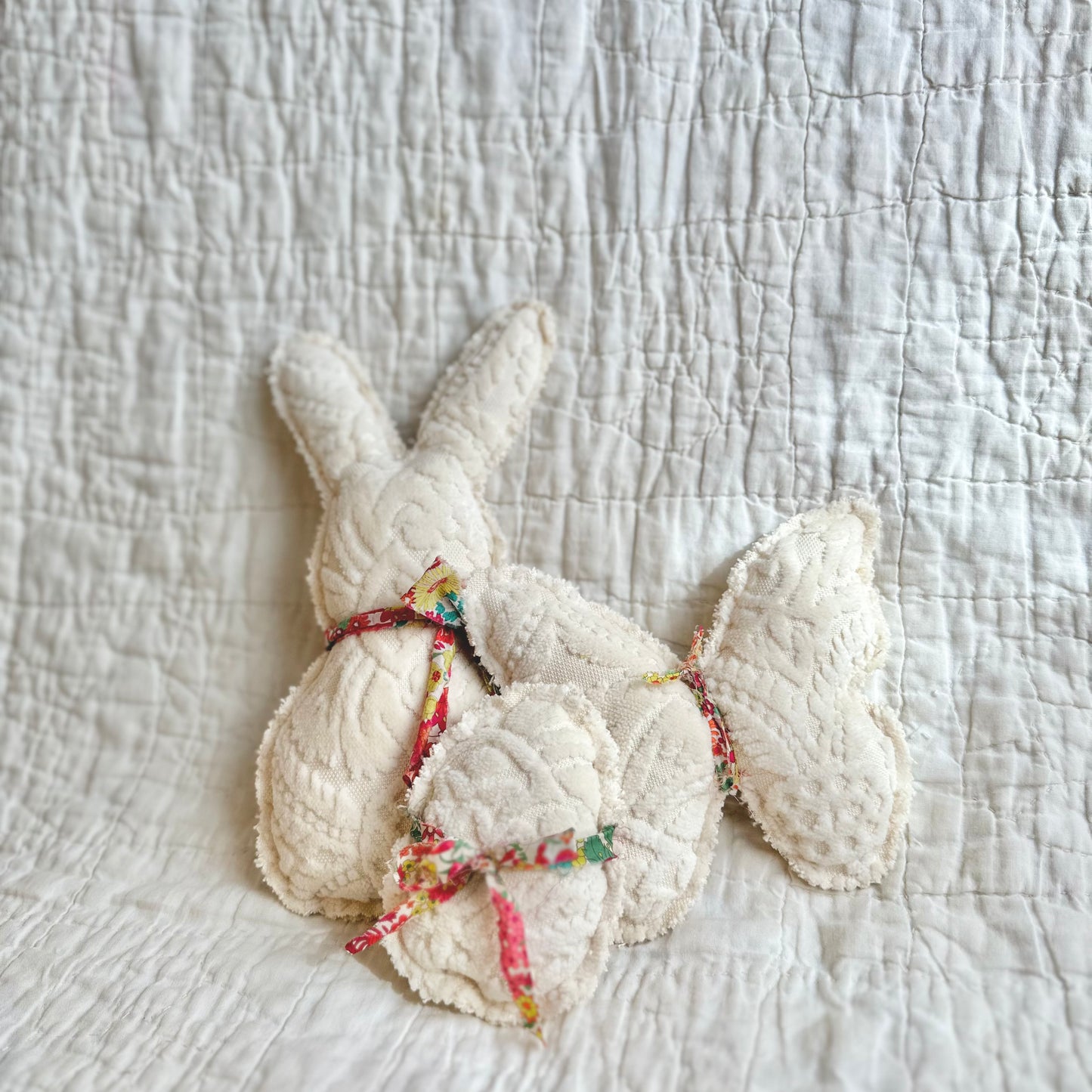 Brushed Chenille & Liberty Floral Trio