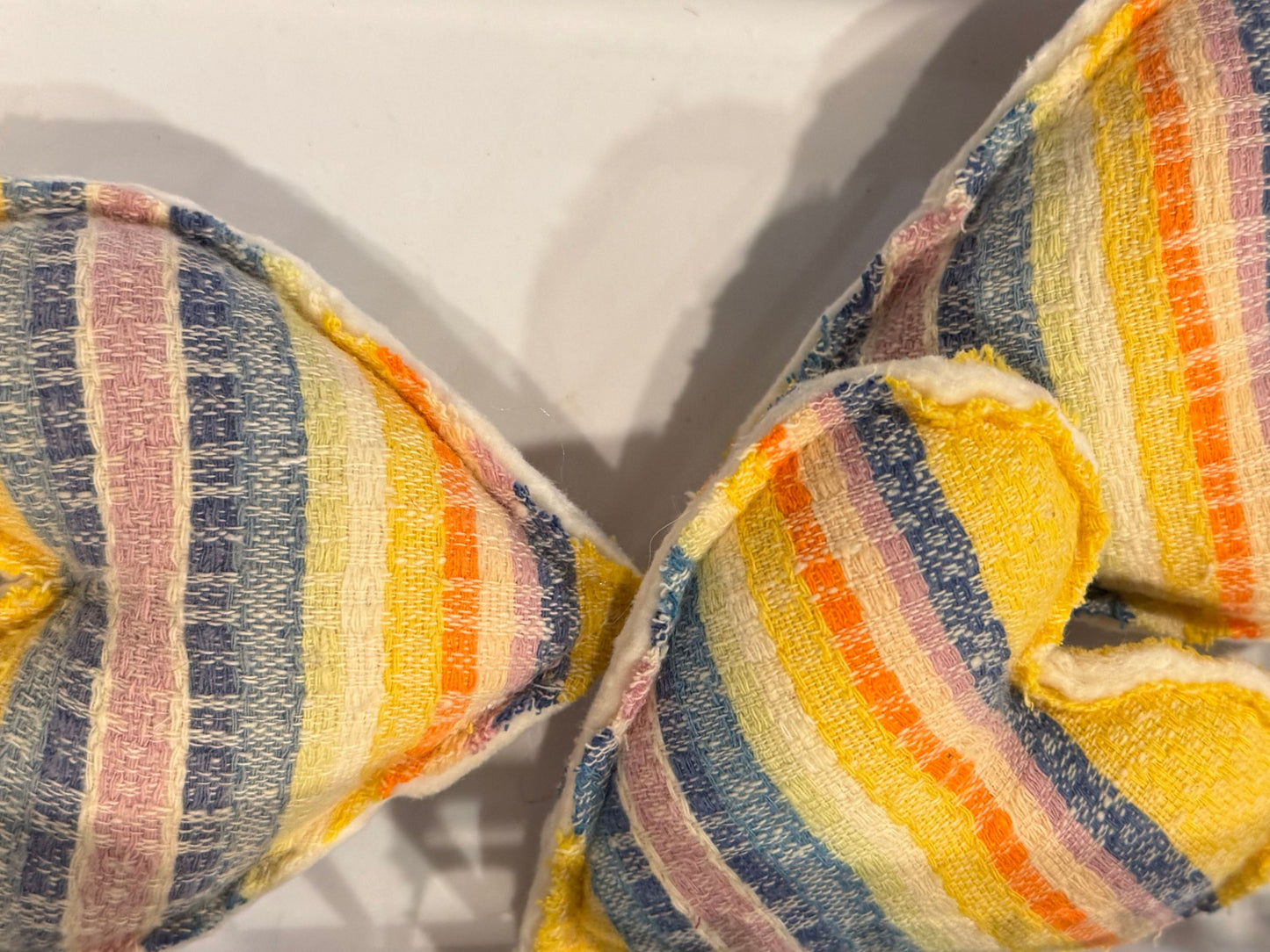 VINTAGE STRIPED CHEESECLOTH HEART TRIO