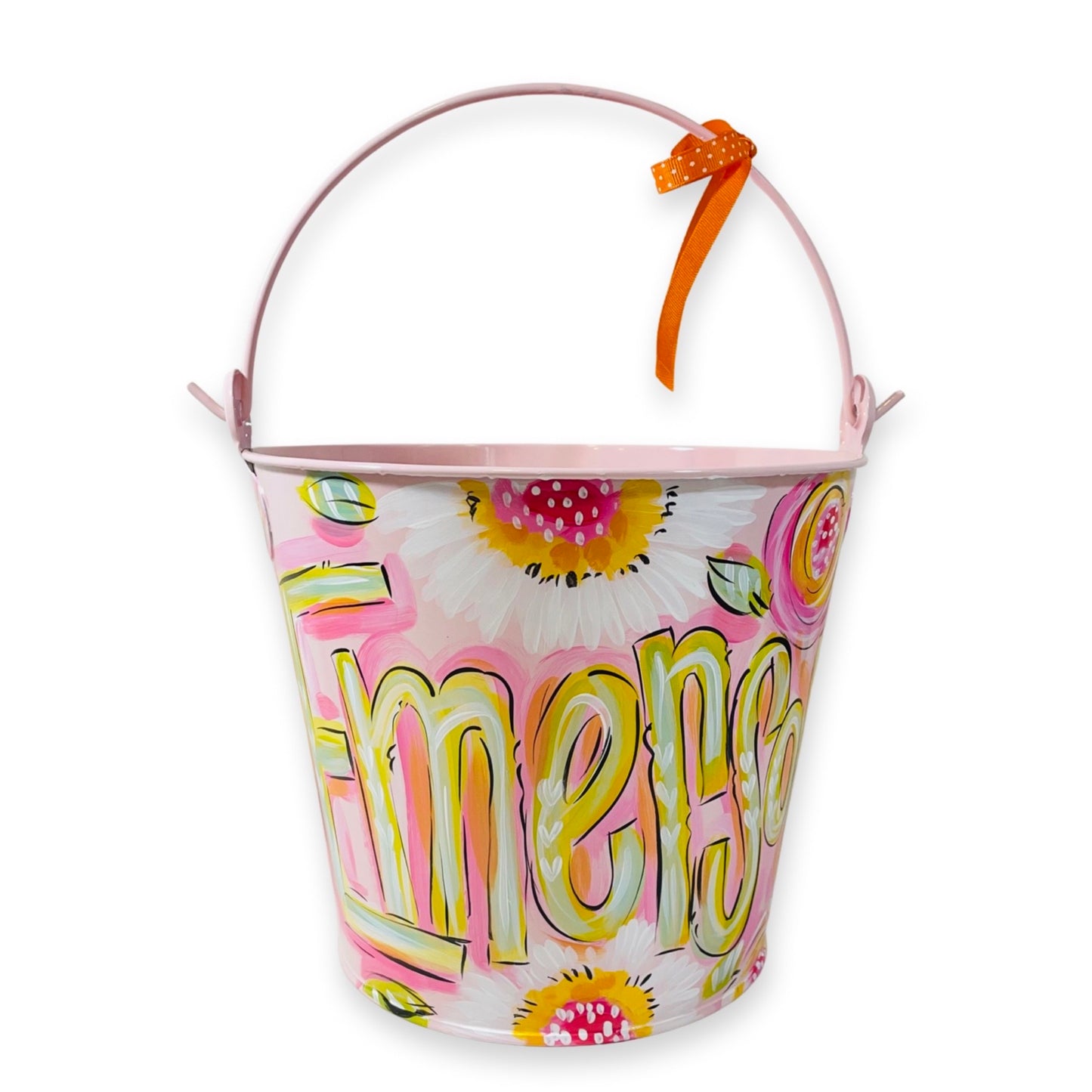 PINK & GREEN DAISY BUCKET
