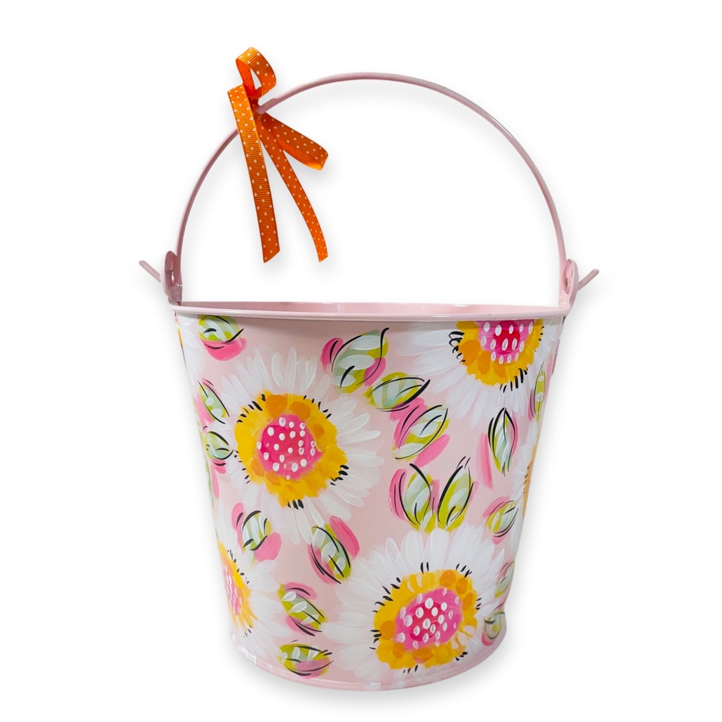 PINK & GREEN DAISY BUCKET