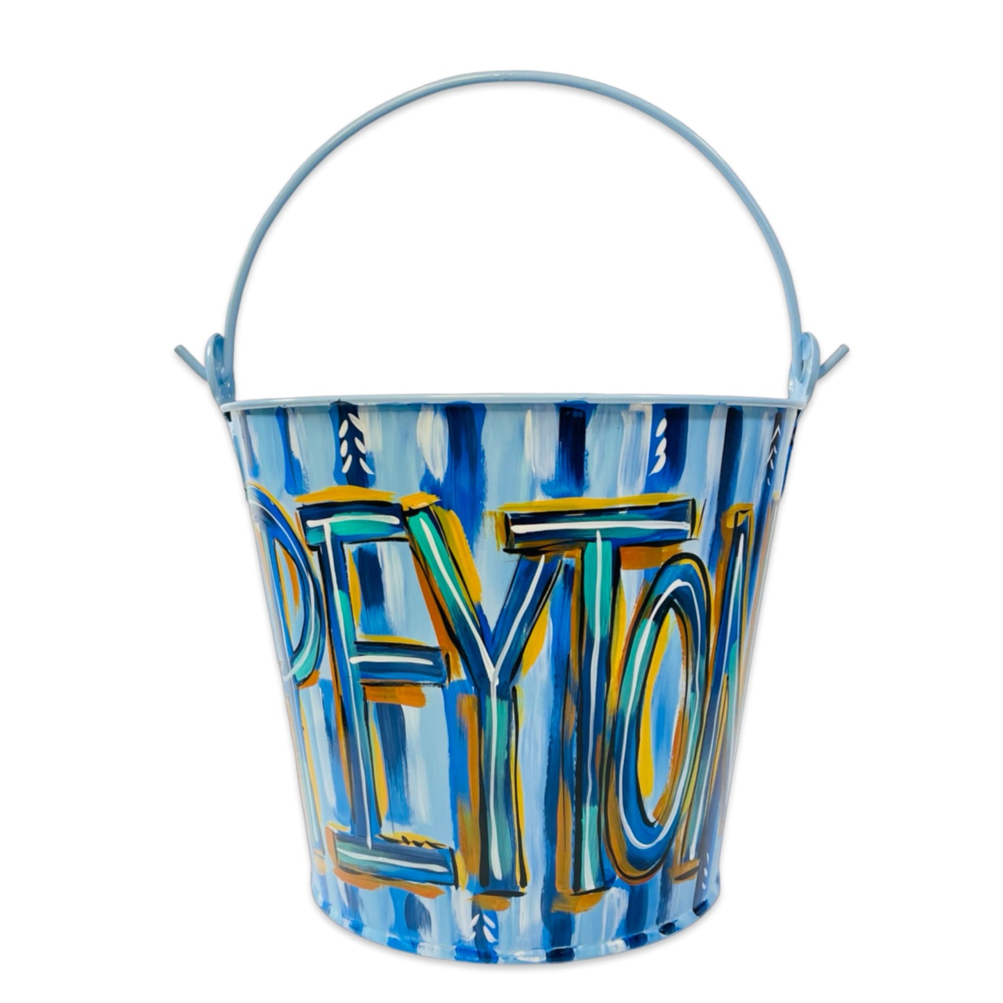 BLUE & NAVY STRIPED PAIL
