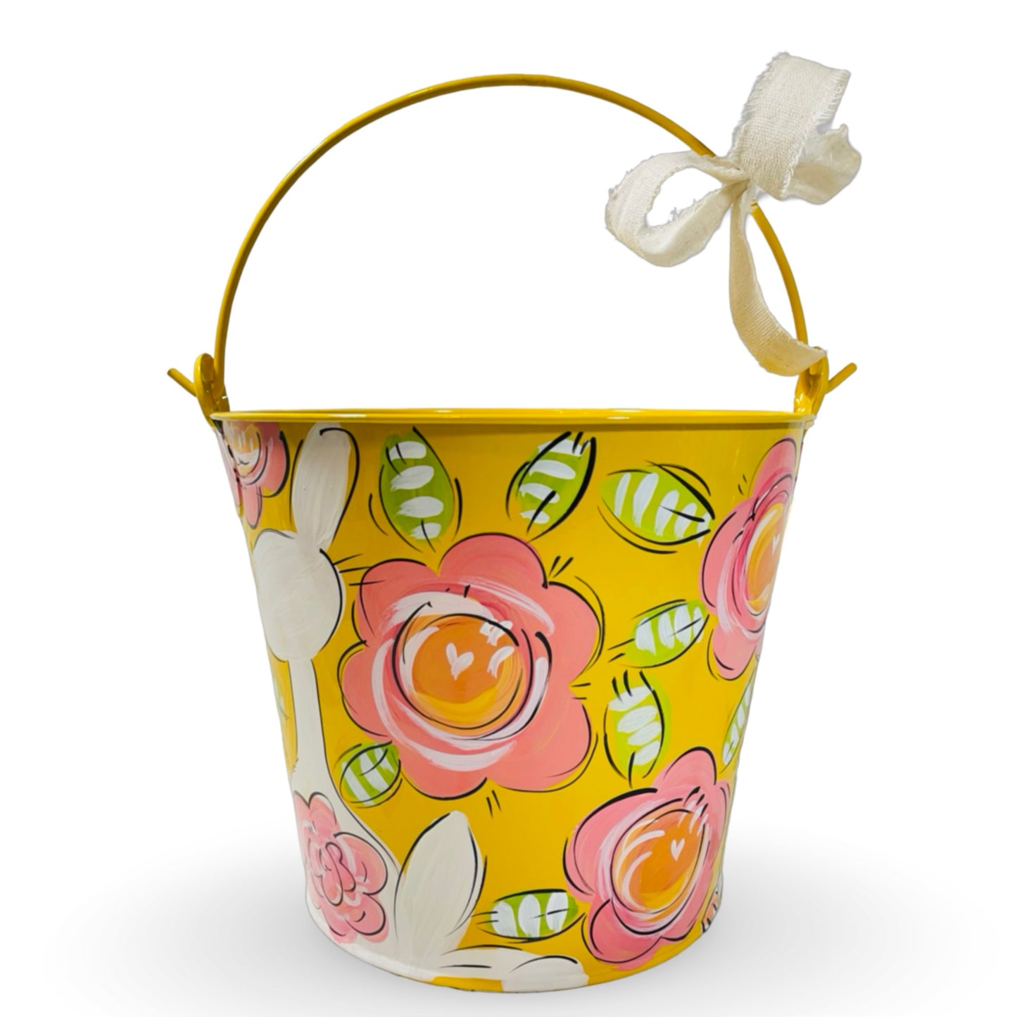 YELLOW COTTONTAIL EASTER BUCKET