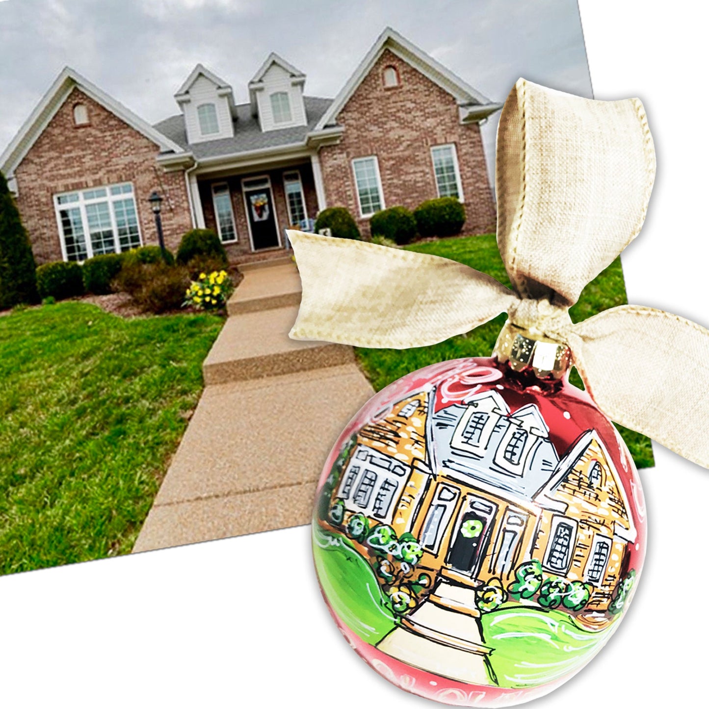 RED HOUSE PORTRAIT ORNAMENT