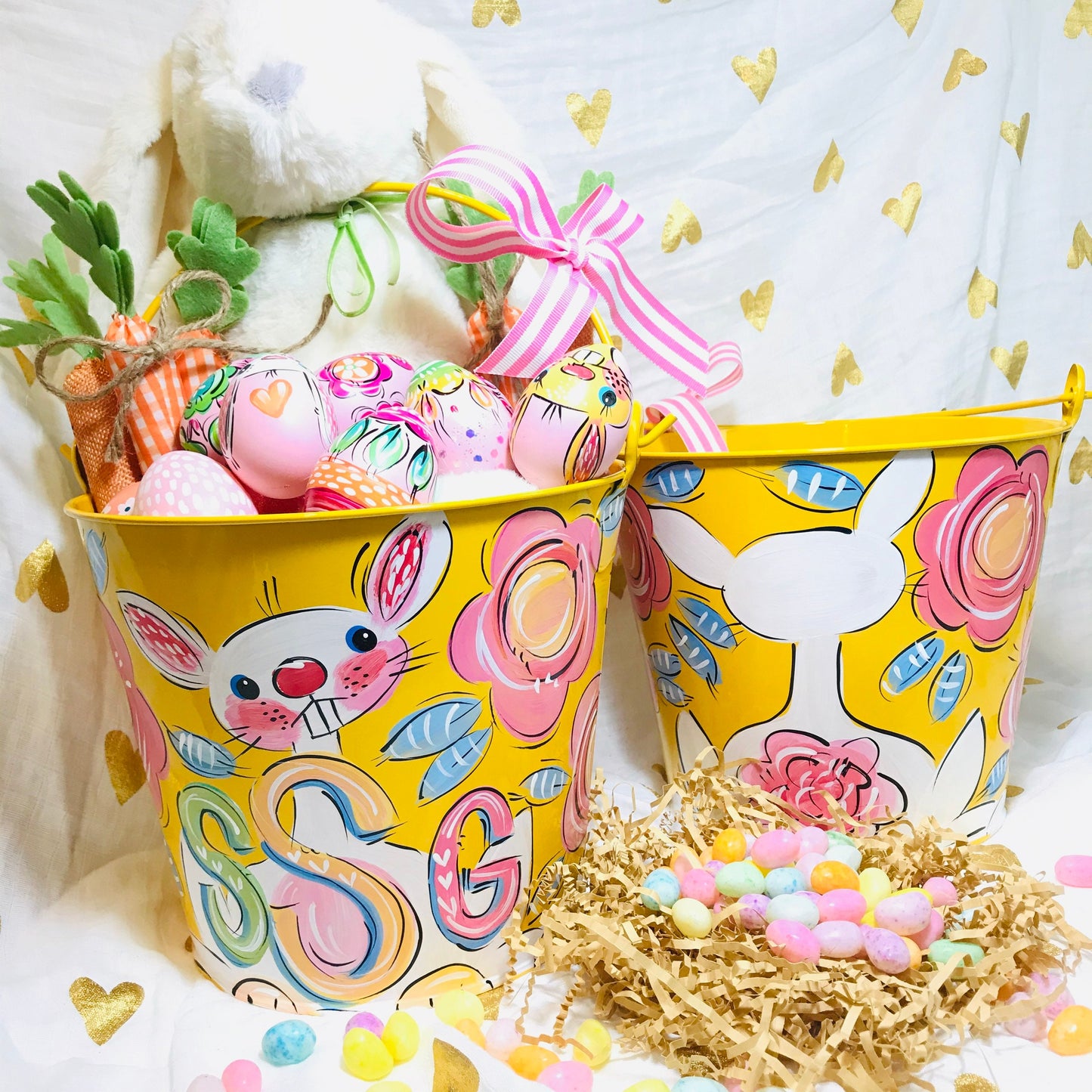 SWEET BUNNY, YELLOW BUCKET