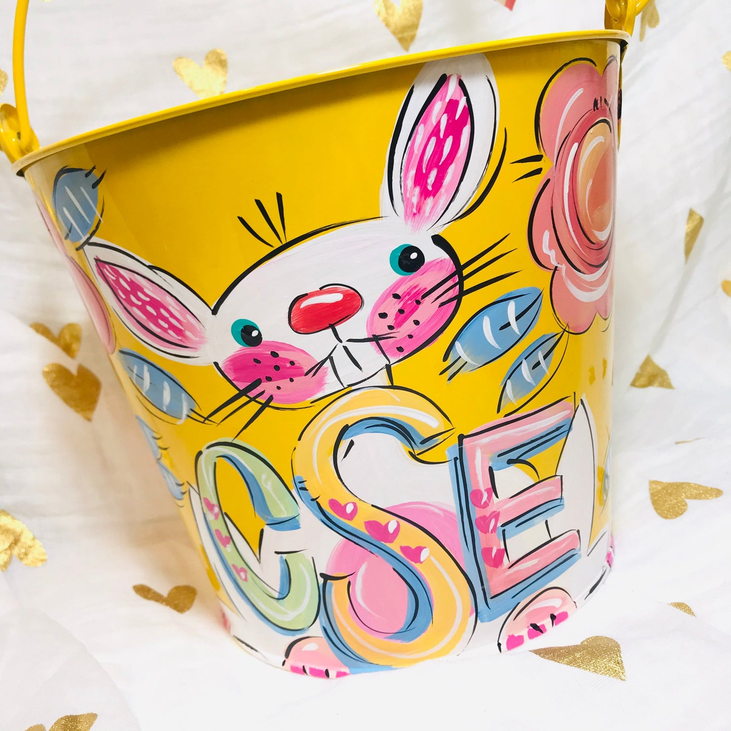 SWEET BUNNY, YELLOW BUCKET