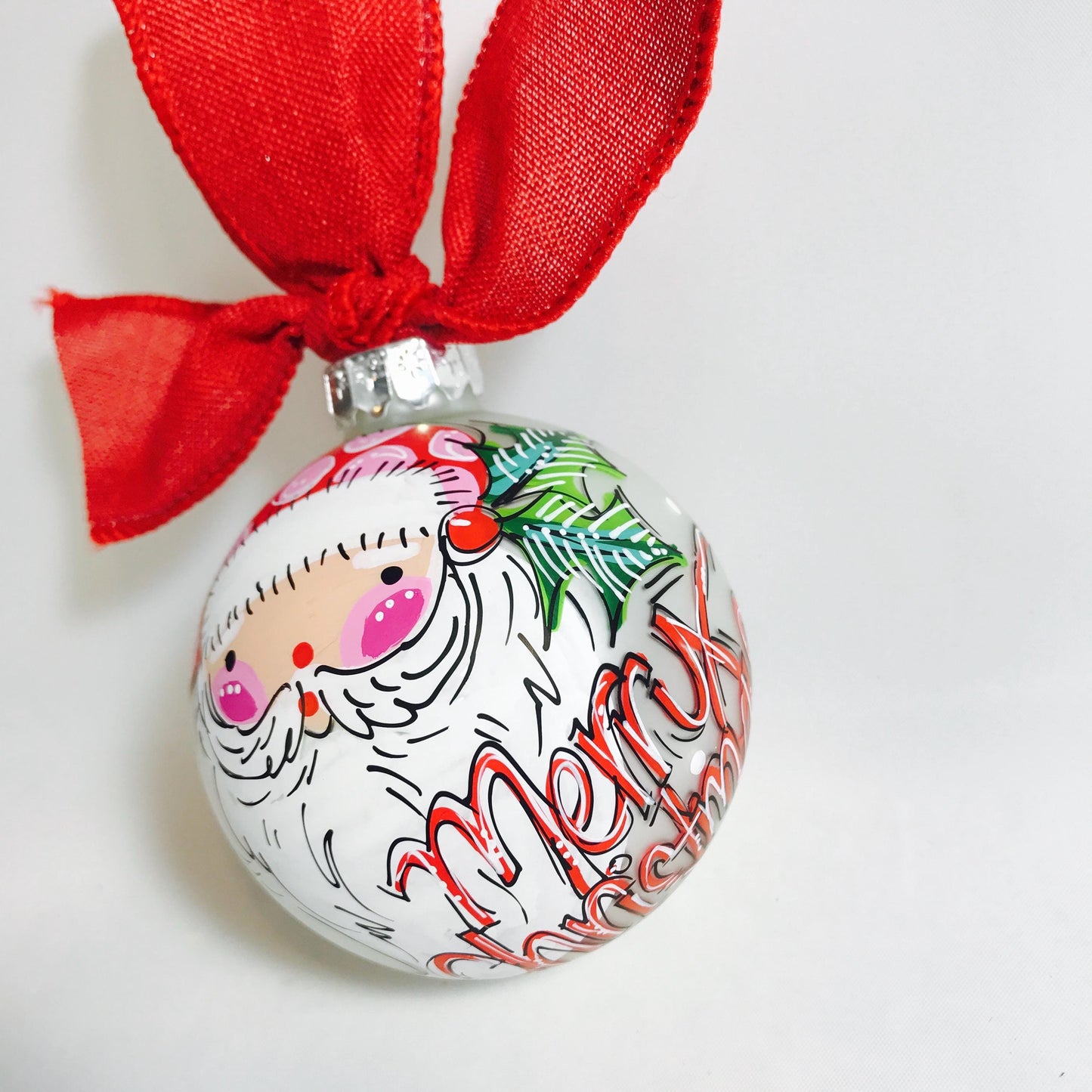PERSONALIZED RED HAT SANTA