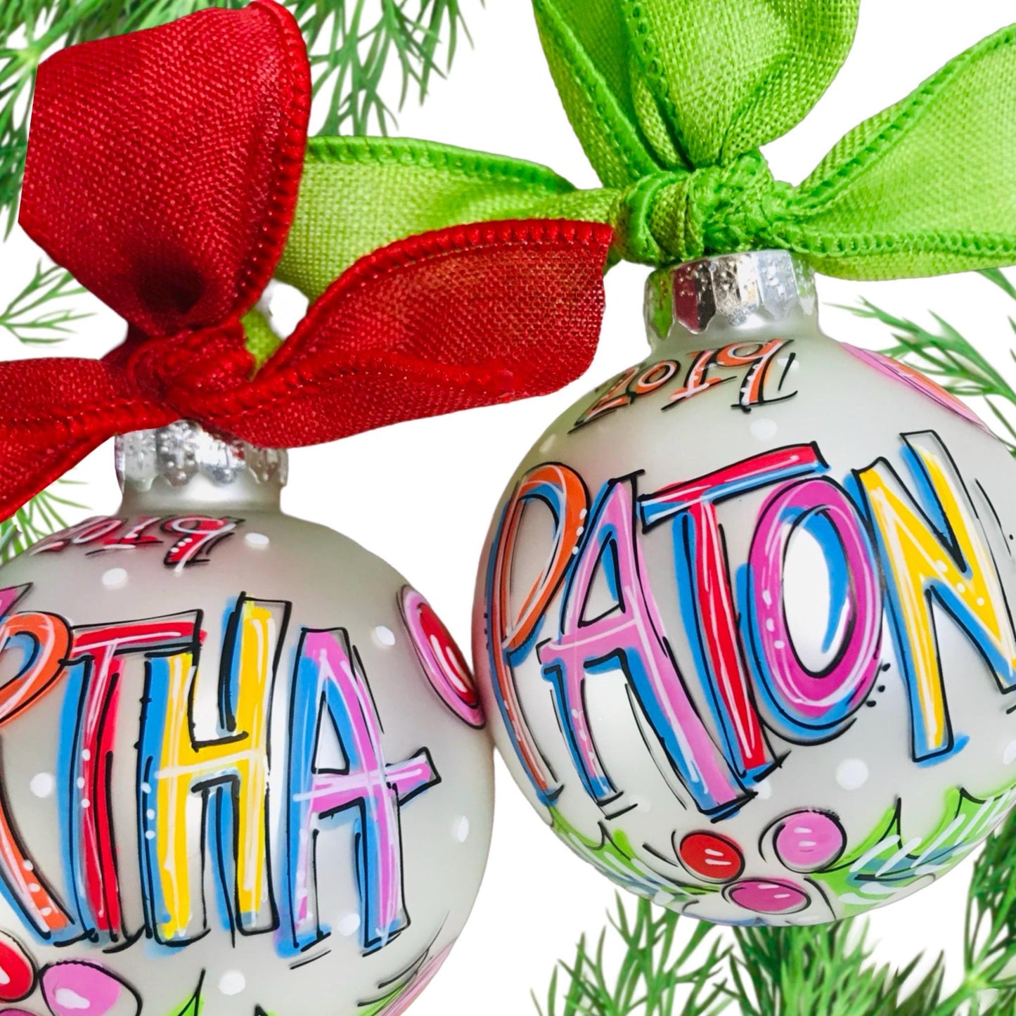 BOLD BRIGHT PERSONALIZED ORNAMENT