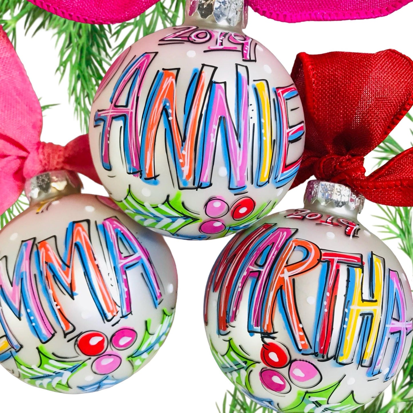 BOLD BRIGHT PERSONALIZED ORNAMENT