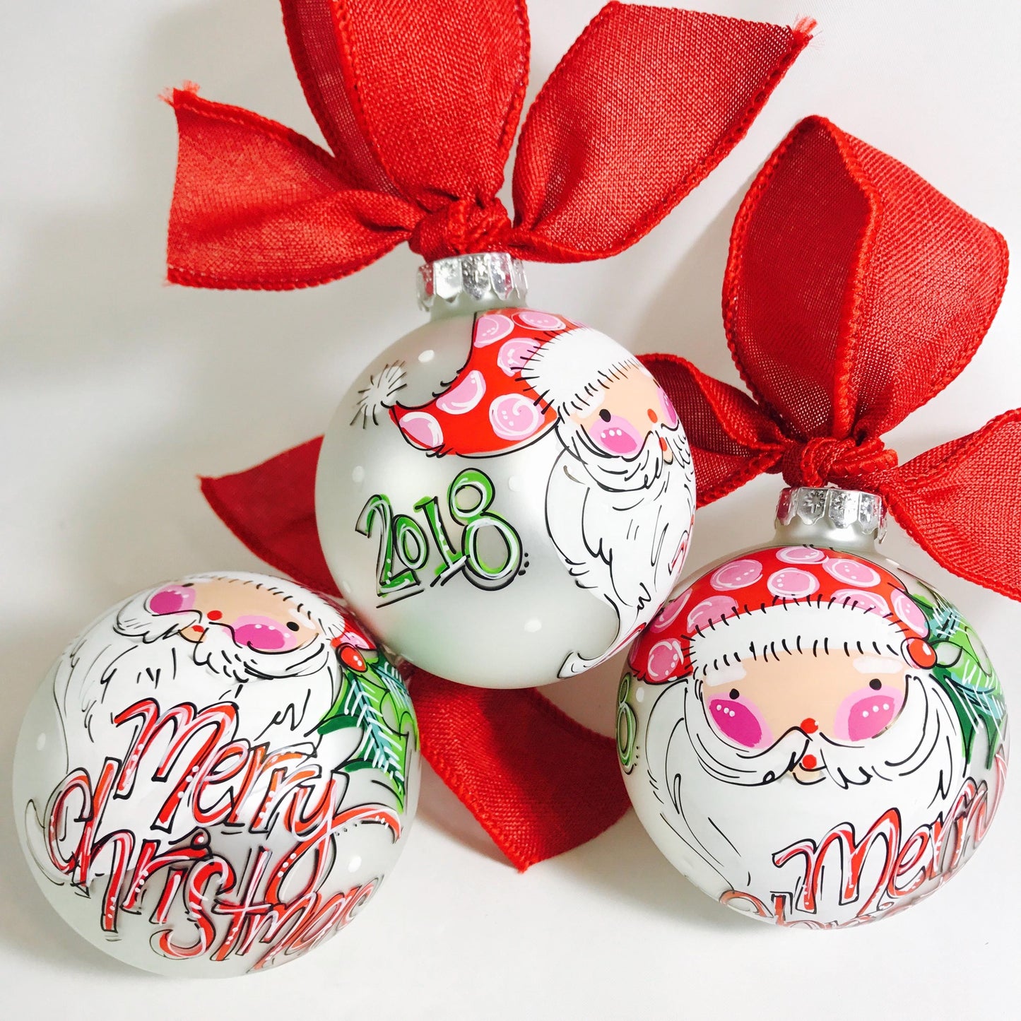 PERSONALIZED RED HAT SANTA