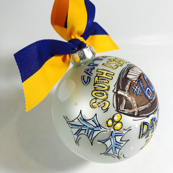 Orders Placed after 11/17 will Arrive after Christmas. ORNAMENT, Football, Personalized CHRISTMAS Ornament