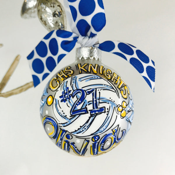Orders Placed after 11/17 will Arrive after Christmas. ORNAMENT, VOLLEYBALL, Personalized CHRISTMAS Ornament