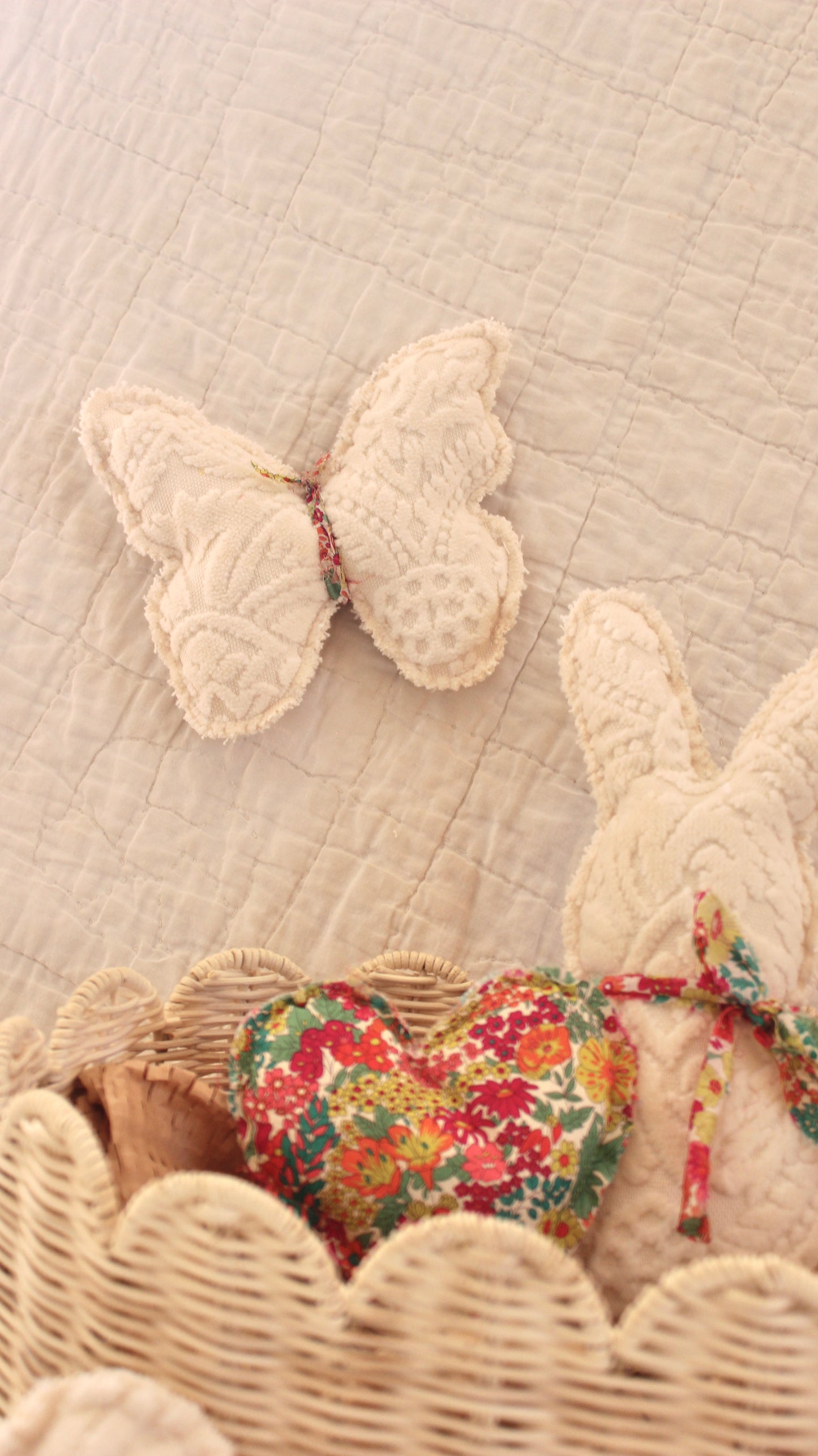 Brushed Chenille & Liberty Floral Trio