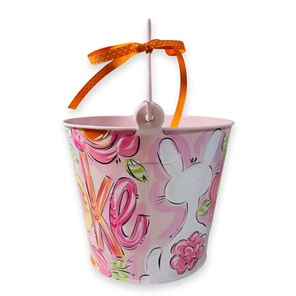 PINK EASTER BUNNY BUCKET