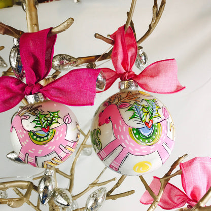 PINK DEER ORNAMENT