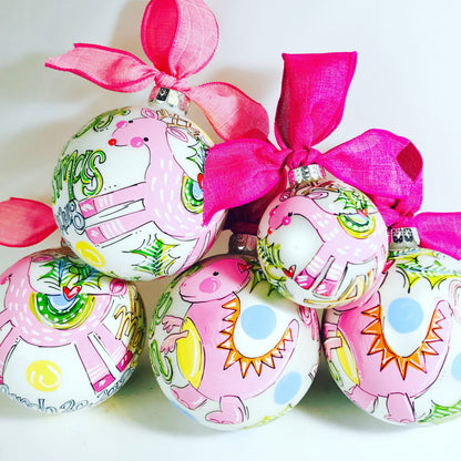 PINK DEER ORNAMENT