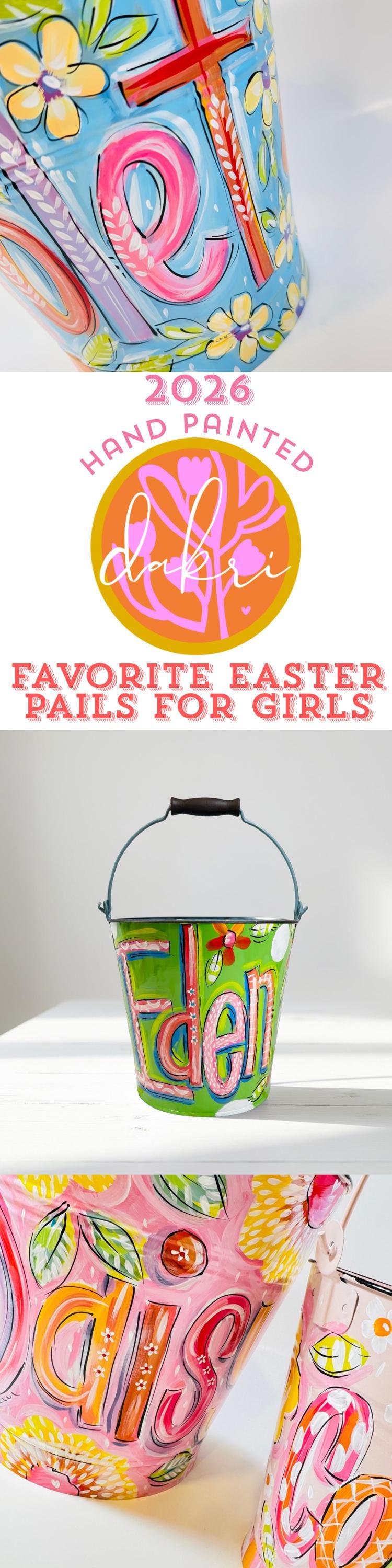 PINK, ORANGE and GREEN EASTER PAIL