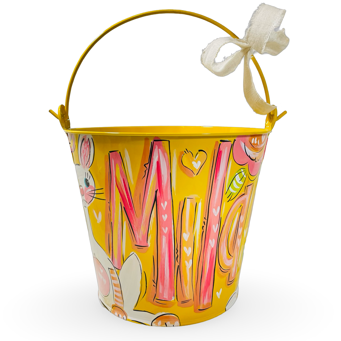 YELLOW COTTONTAIL EASTER BUCKET