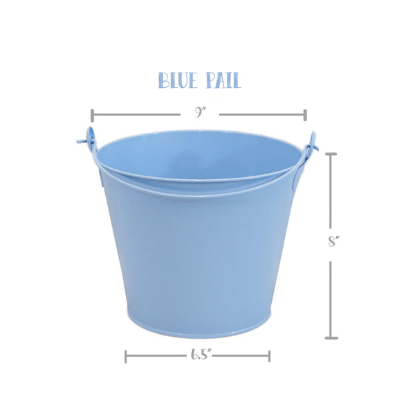 PAIL, Blue Jungle Bucket, Elephant, Giraffe, Monkey, Personalized