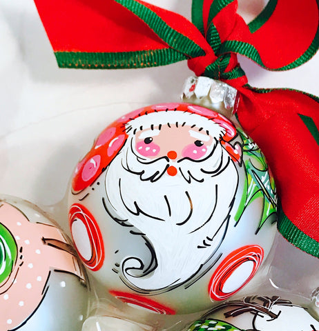 Orders Placed after 11/17 will Arrive after Christmas. ORNAMENT, PERSONALIZED SANTA Ornament