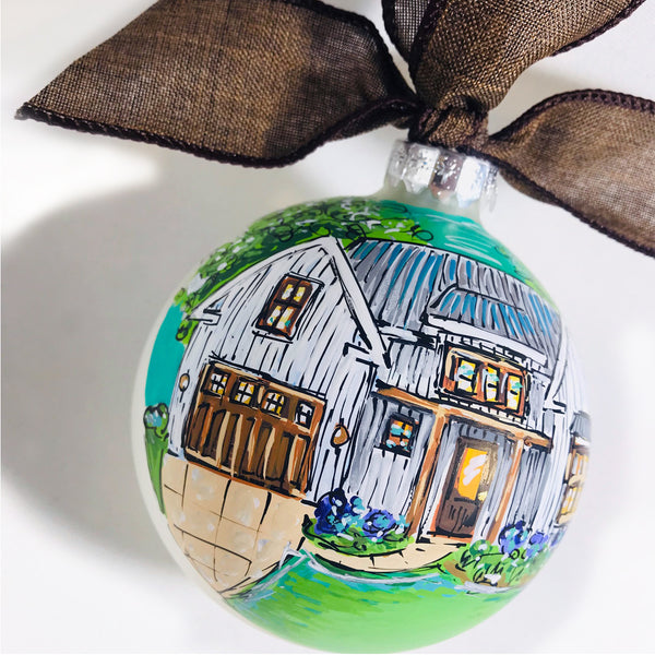 Orders Placed after 11/17 will Arrive after Christmas. ORNAMENT, Custom House Portrait Ornament, Our First Home Ornament