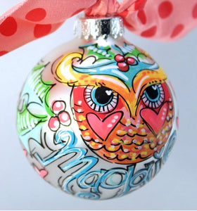 Orders Placed after 11/17 will Arrive after Christmas. ORNAMENT, PERSONALIZED  OWL Ornament