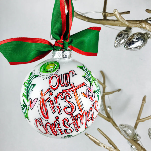 Christmas ornament, our first christmas, wedding ornament, anniversary gift