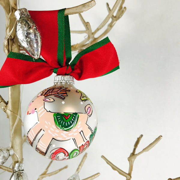 Orders Placed after 11/17 will Arrive after Christmas. ORNAMENT, PERSONALIZED REINDEER Ornament