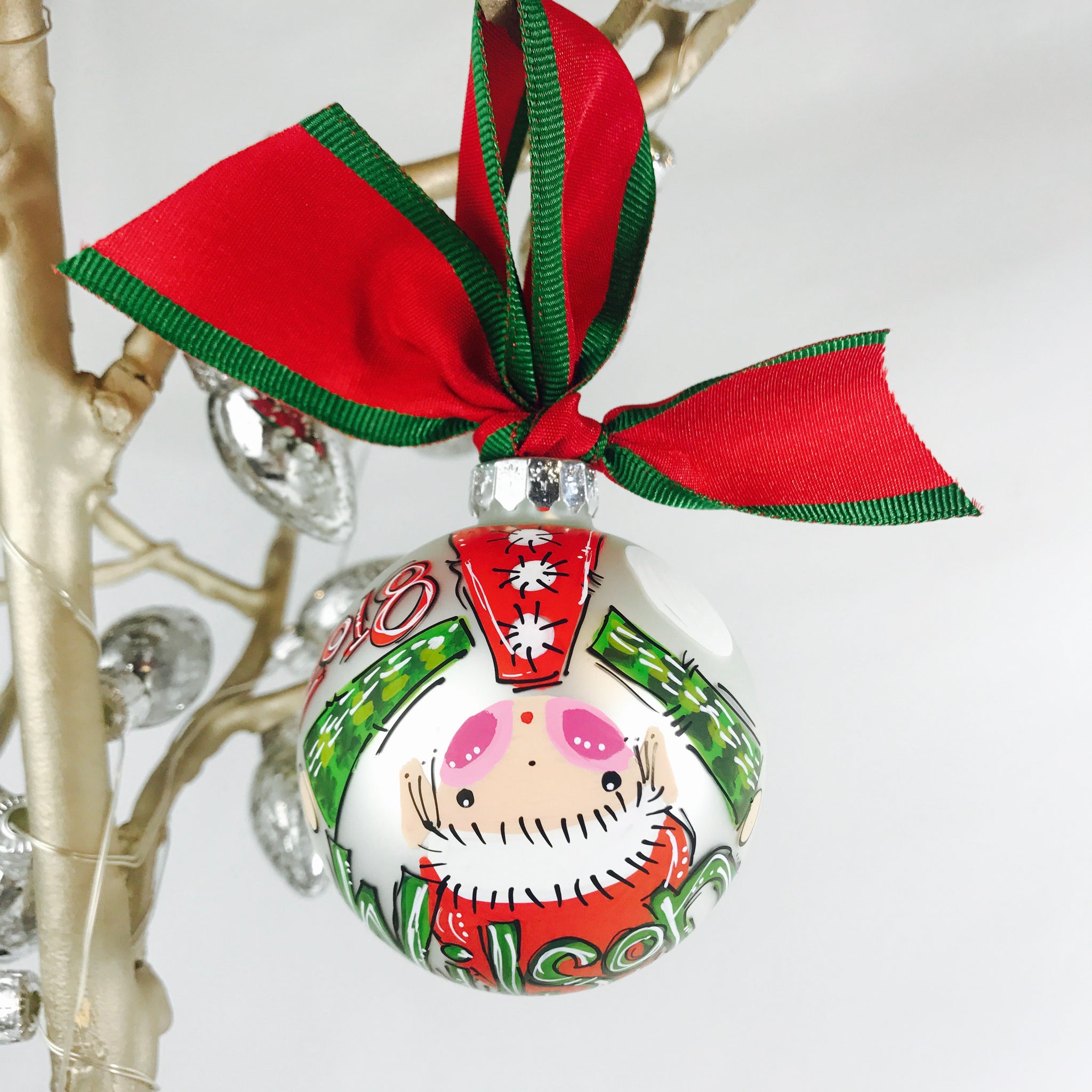 Orders Placed after 11/17 will Arrive after Christmas. ORNAMENT, PERSONALIZED ELF 'Upside Down' Ornament