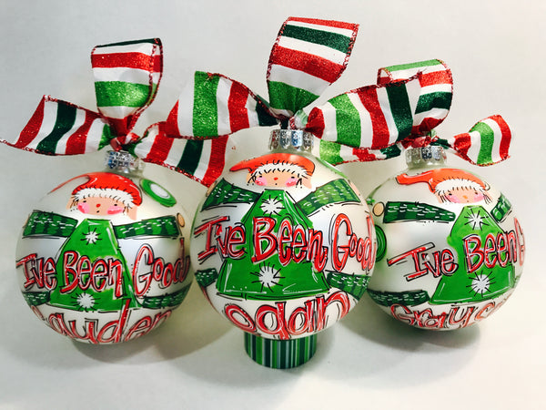 Orders Placed after 11/17 will Arrive after Christmas. ORNAMENT, PERSONALIZED ELF 'I've Been Good' Ornament