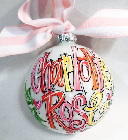 Orders Placed after 11/17 will Arrive after Christmas. ORNAMENT, PERSONALIZED 'Name in Brights' Ornament