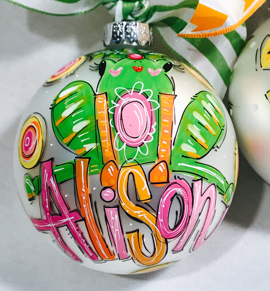 Orders Placed after 11/17 will Arrive after Christmas. ORNAMENT, PERSONALIZED FROG Ornament