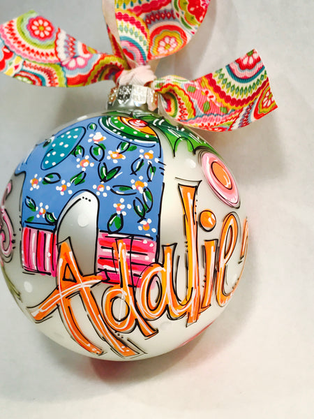 Orders Placed after 11/17 will Arrive after Christmas. ORNAMENT, PERSONALIZED ELEPHANT Ornament
