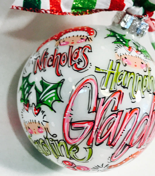 Orders Placed after 11/17 will Arrive after Christmas. ORNAMENT, PERSONALIZED FAMILY KEEPSAKE Ornament