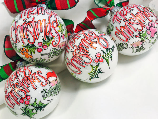 Orders Placed after 11/17 will Arrive after Christmas. ORNAMENT, PERSONALIZED FAMILY KEEPSAKE Ornament