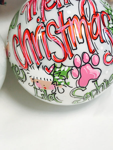 Orders Placed after 11/17 will Arrive after Christmas. ORNAMENT, PERSONALIZED FAMILY KEEPSAKE Ornament