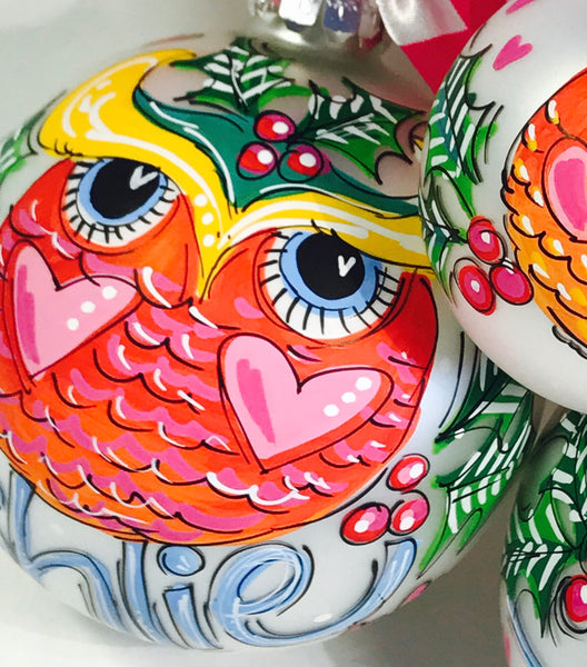 Orders Placed after 11/17 will Arrive after Christmas. ORNAMENT, PERSONALIZED  OWL Ornament
