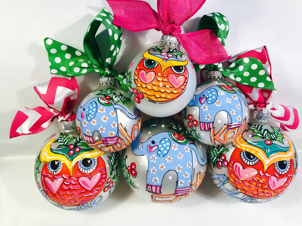 Orders Placed after 11/17 will Arrive after Christmas. ORNAMENT, PERSONALIZED ELEPHANT Ornament