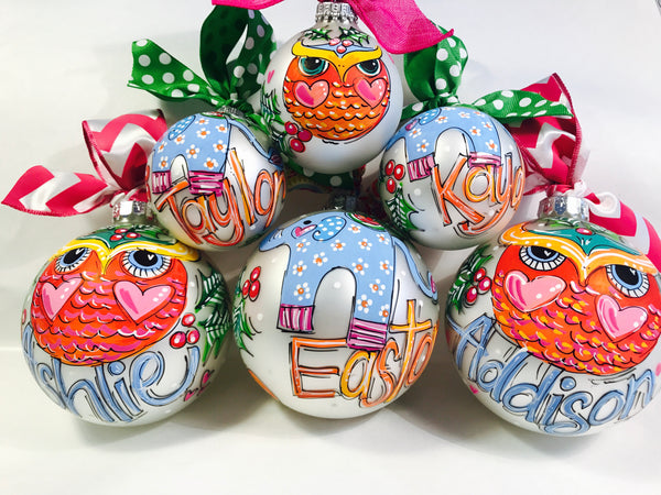 Orders Placed after 11/17 will Arrive after Christmas. ORNAMENT, PERSONALIZED ELEPHANT Ornament
