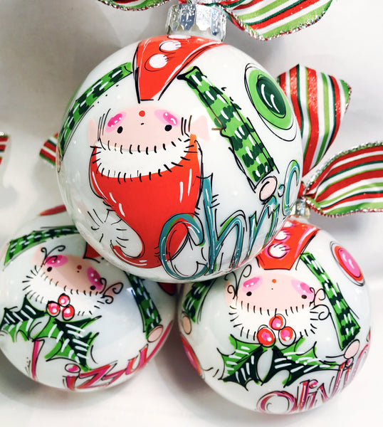 Orders Placed after 11/17 will Arrive after Christmas. ORNAMENT, PERSONALIZED ELF 'Upside Down' Ornament