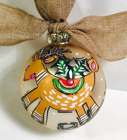 Orders Placed after 11/17 will Arrive after Christmas. ORNAMENT, PERSONALIZED WOODLAND DEER Ornament