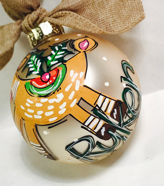 Orders Placed after 11/17 will Arrive after Christmas. ORNAMENT, PERSONALIZED WOODLAND DEER Ornament