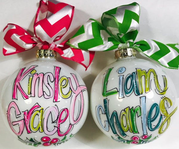 Orders Placed after 11/17 will Arrive after Christmas. ORNAMENT, PERSONANLIZED BIG SIS/BRO Ornament
