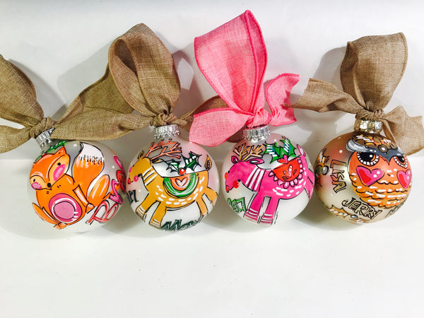 Orders Placed after 11/17 will Arrive after Christmas. ORNAMENT, PERSONALIZED FOX Ornament