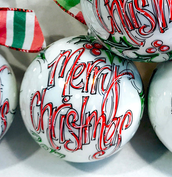 Orders Placed after 11/17 will Arrive after Christmas. ORNAMENT, 'MERRY CHRISTMAS' Ornament