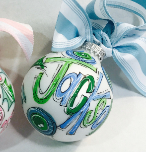 Orders Placed after 11/17 will Arrive after Christmas. ORNAMENT, PERSONALIZED BABY'S FIRST Christmas BLUE Ornament