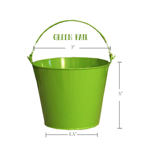 PAIL, Halloween, Personalized Green Bucket