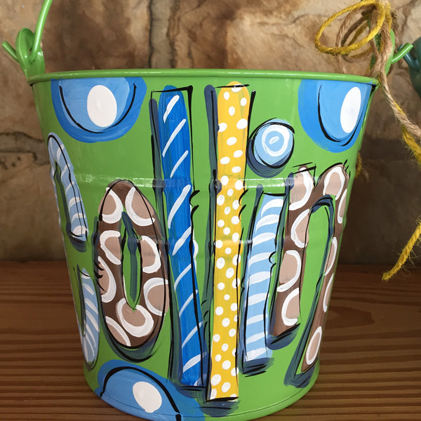 Personalized bucket for boys, room decor
