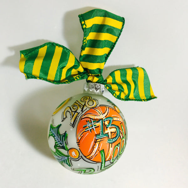 Orders Placed after 11/17 will Arrive after Christmas. ORNAMENT, BASKETBALL, Personalized CHRISTMAS Ornament