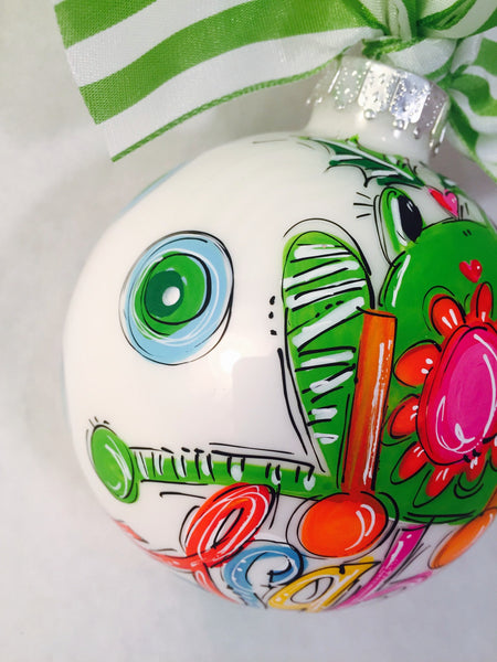 Orders Placed after 11/17 will Arrive after Christmas. ORNAMENT, PERSONALIZED FROG Ornament